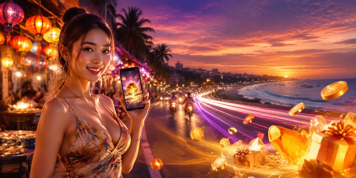 Tham gia khuyến mãi bằng điện thoại thông minh tại Mũi Né với cảnh đêm nhộn nhịp